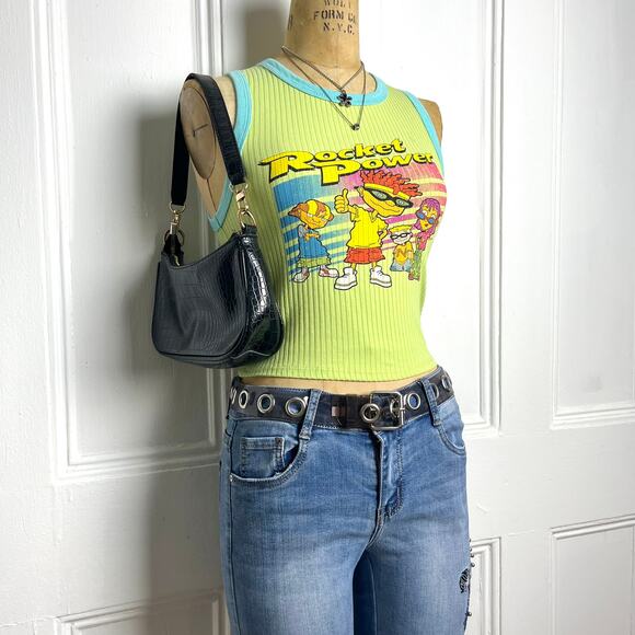 Nickelodeon lime green vintage rocket power tank with character image size xs - Picture 1 of 6